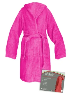 ACCAPPATOIO HI TECH + © BIMBA bambina RAGAZZA IN SPUGNA di puro cotone MADE IN ITALY ROSA