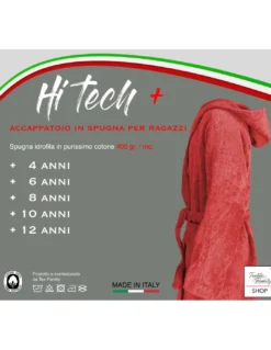 ACCAPPATOIO HI TECH © BIMBO bambino RAGAZZO IN SPUGNA di puro cotone MADE IN ITALY VERDE NEW