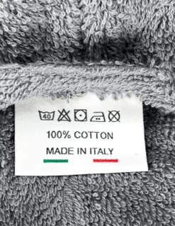 ACCAPPATOIO in Spugna a SCIALLE Senza Cappuccio Grigio in Puro Cotone Made in Italy