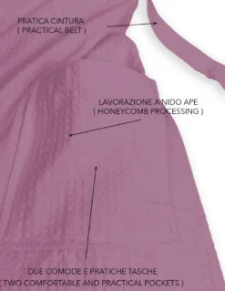 ACCAPPATOIO Nido Ape BEE© in Puro cotone con Cappuccio da Adulto ROSA