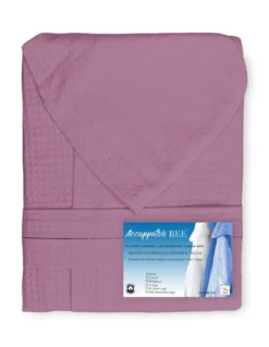 ACCAPPATOIO Nido Ape BEE© in Puro cotone con Cappuccio da Adulto ROSA