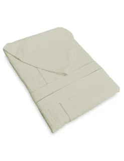 ACCAPPATOIO Nido Ape BEE© in Puro cotone con Cappuccio da Adulto BEIGE