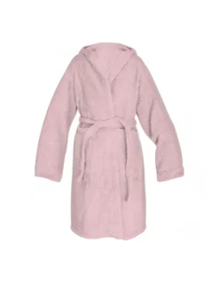 Accappatoio Rosa Chiaro Hi Tech in Spugna di Cotone per Bambino con Cappuccio, 400 gr/mq, Tex Family, Made in Italy