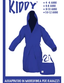 ACCAPPATOIO tecnico KIDDY BIMBO bambino RAGAZZO IN MICROFIBRA BLUETTE