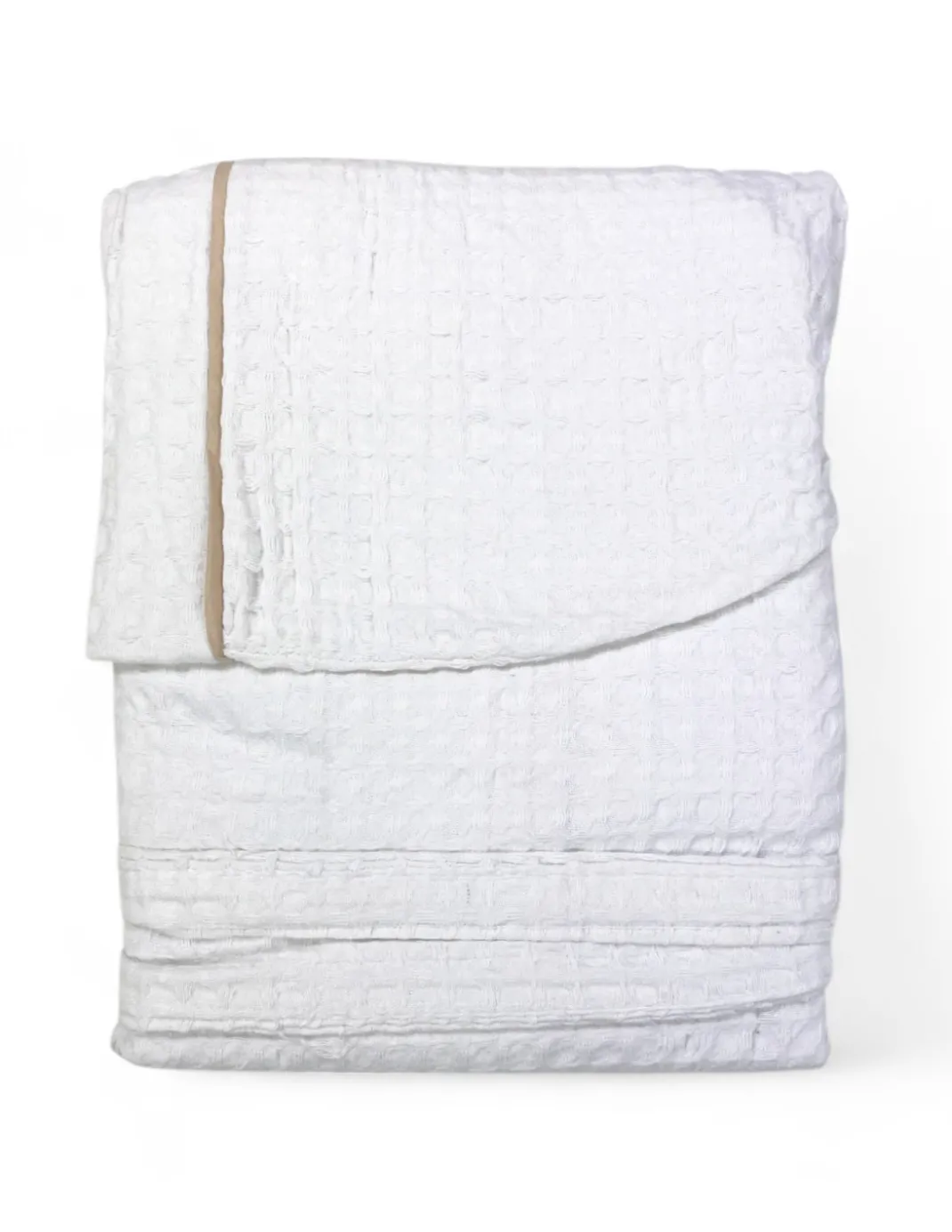 Accappatoio Uomo Donna in Cotone con Cappuccio, BEEApone® Nido d’Ape, Colore Bianco, Asciugatura Rapida, Morbido