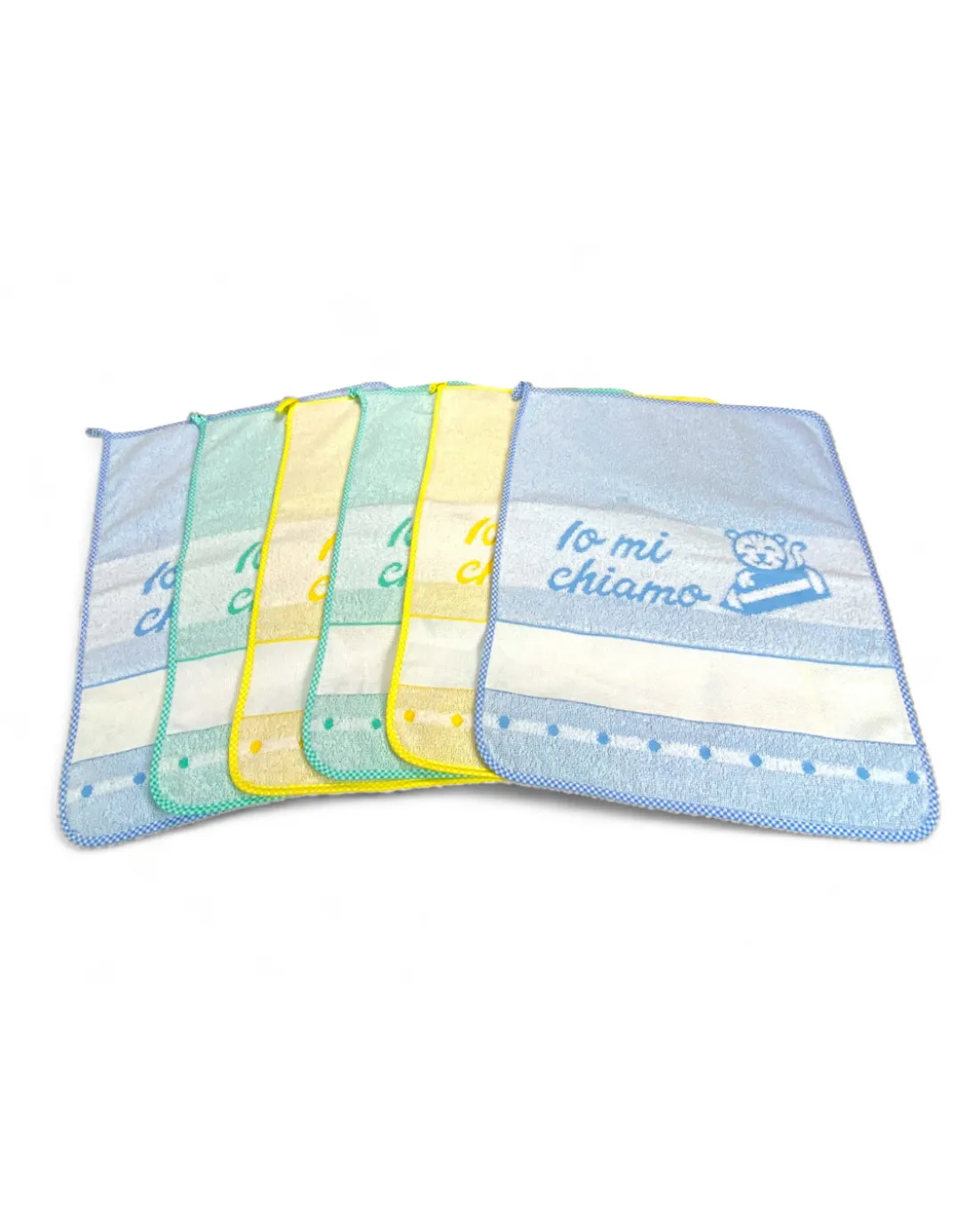 Asciugamani Asilo 40x55 cm, Puro Cotone Double Face, Set Asilo Nido, Tela Aida da Ricamare, Made in Italy, Morbido e Resistente