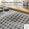 Asciugamani Nido d’Ape 100% Cotone 330 g/m² Made in Italy – Set 2 Pezzi (60x110 + 40x60) Tex Family – Fragola