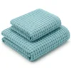 Asciugamani Nido d’Ape 100% Cotone 330 g/m² Made in Italy – Set 2 Pezzi (60x110 + 40x60) Tex Family – Acqua Marina