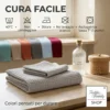 Asciugamani Nido d’Ape 100% Cotone 330 g/m² Made in Italy – Set 2 Pezzi (60x110 + 40x60) Tex Family – Rosa