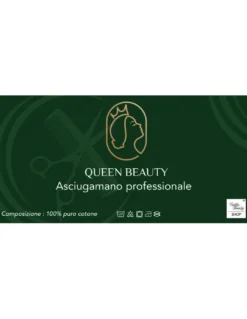 ASCIUGAMANO salvietta SPUGNA NERO Parrucchiera CM. 60X100 Queen Beauty