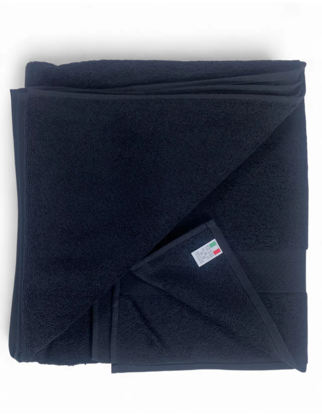 Asciugamano Telo Bagno Nero 100x150 cm β Spugna Cotone 100% Made in Italy β Ideale per Casa, Hotel, B&B e Spa