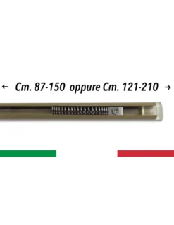 ASTA TENDA FIXXY © MARRONE A MOLLA PRESSIONE REGOLABILE PER TUTTI I TIPI DI TENDA