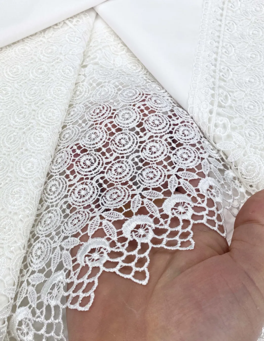 BAULETTO TOP Pizzo Alto rifinito con Pizzo Macramè MATRIMONIALE lenzuolo e COPRILETTO idea SPOSA
