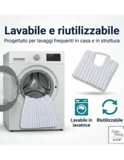 Bavaglione Adulto Cesare con Elastico 50x60 cm Tex Family – Set 3 o 6 Pezzi, Cotone Tinto in Filo, Made in Italy