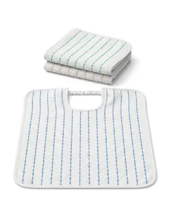 Bavaglione Adulto Cesare con Elastico 50x60 cm Tex Family – Set 3 o 6 Pezzi, Cotone Tinto in Filo, Made in Italy