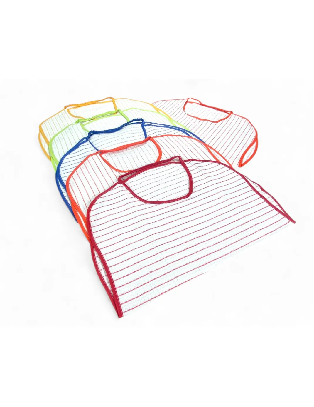 Bavaglio per Adulti e Anziani con Elastico MARIO| Set 6 Pezzi in Cotone Nido d'Ape, Assorbente, 47x63 cm | Made in Italy