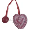 CALAMITA FERMA TENDA IN LEGNO CALAMITE PER TENDE LEGATENDE CUORE SHABBY ROSSO BORDEAUX