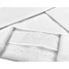 COMPLETO LENZUOLA con inserto MACRAMÈ a cornice Bianco matrimoniale Made in Italy IDEA SPOSA