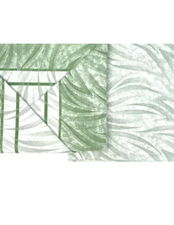 Completo Lenzuola Curve Verde - Stampa Moderna 100% Cotone - Traspirante e Lavabile - Made in Italy