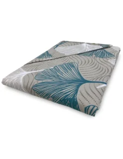 Completo Lenzuola Invernale Flanella Petali Verde - Cotone Felpato Anti-Pilling - Made in Italy