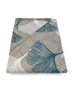 Completo Lenzuola Invernale Flanella Petali Verde - Cotone Felpato Anti-Pilling - Made in Italy