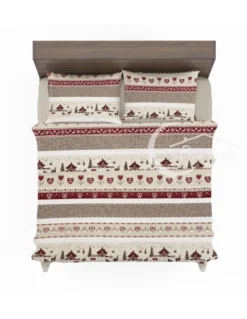 Completo Lenzuola Invernale Flanella Valbadia Tirolese - Puro Cotone Felpato Anti-Pilling - Made in Italy