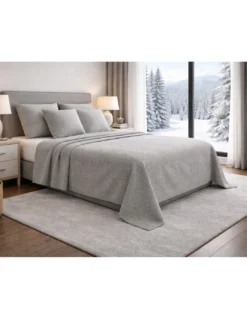 Completo Lenzuola Invernale Flanella Boy Grigio - Cotone Felpato Anti-Pilling - Made in Italy