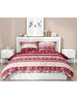 Completo Lenzuola Invernale Flanella Monteluce Tirolo - Puro Cotone Anti-Pilling Stile Tirolese