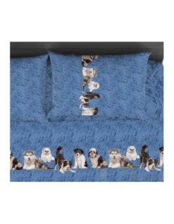 COMPLETO lenzuola LENZUOLO Amici CANI e GATTI in Puro Cotone Made in Italy