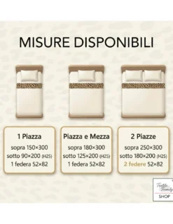 Completo Lenzuola Letto Safari Leopardato 100% Cotone Made in Italy – Sotto con Angoli H 25 cm