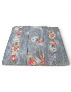 Completo Lenzuola Matrimoniale MAXI Fior di Perla Grigio 100% Cotone – Fantasia Floreale, Sotto con Angoli