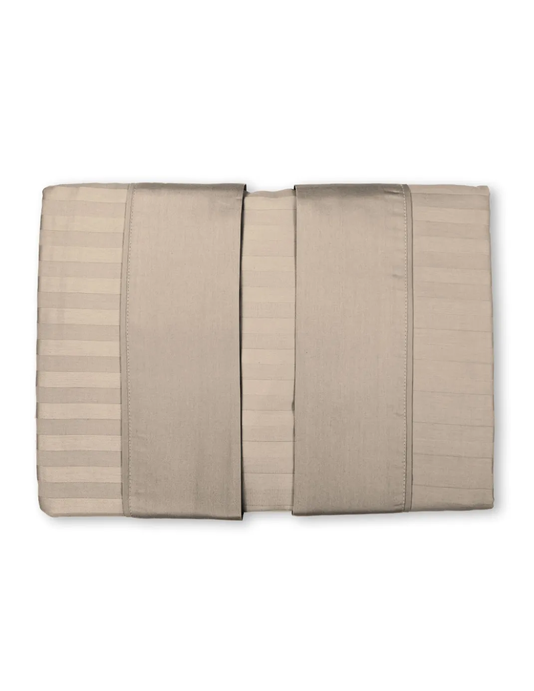 Completo Lenzuola Matrimoniali Cotone Tortora Levante, Set Lenzuola Letto Matrimoniale, Raso Puro Cotone Rigato