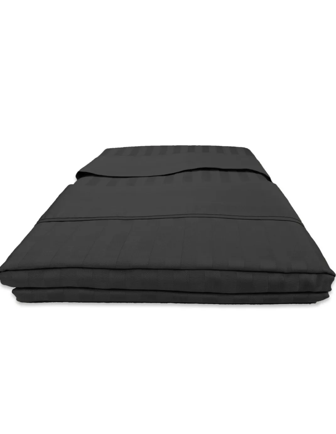 Completo Lenzuola Matrimoniali Cotone Nero Levante, Set Lenzuola Letto Matrimoniale, Raso Puro Cotone Rigato