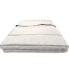 Completo Lenzuola Matrimoniali Cotone Grigio Chiaro Levante, Set Lenzuola Letto Matrimoniale, Raso Puro Cotone Rigato