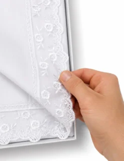 Completo Lenzuola Matrimoniale 100% Puro Cotone Bianco con Pizzo Organza Idea Sposa