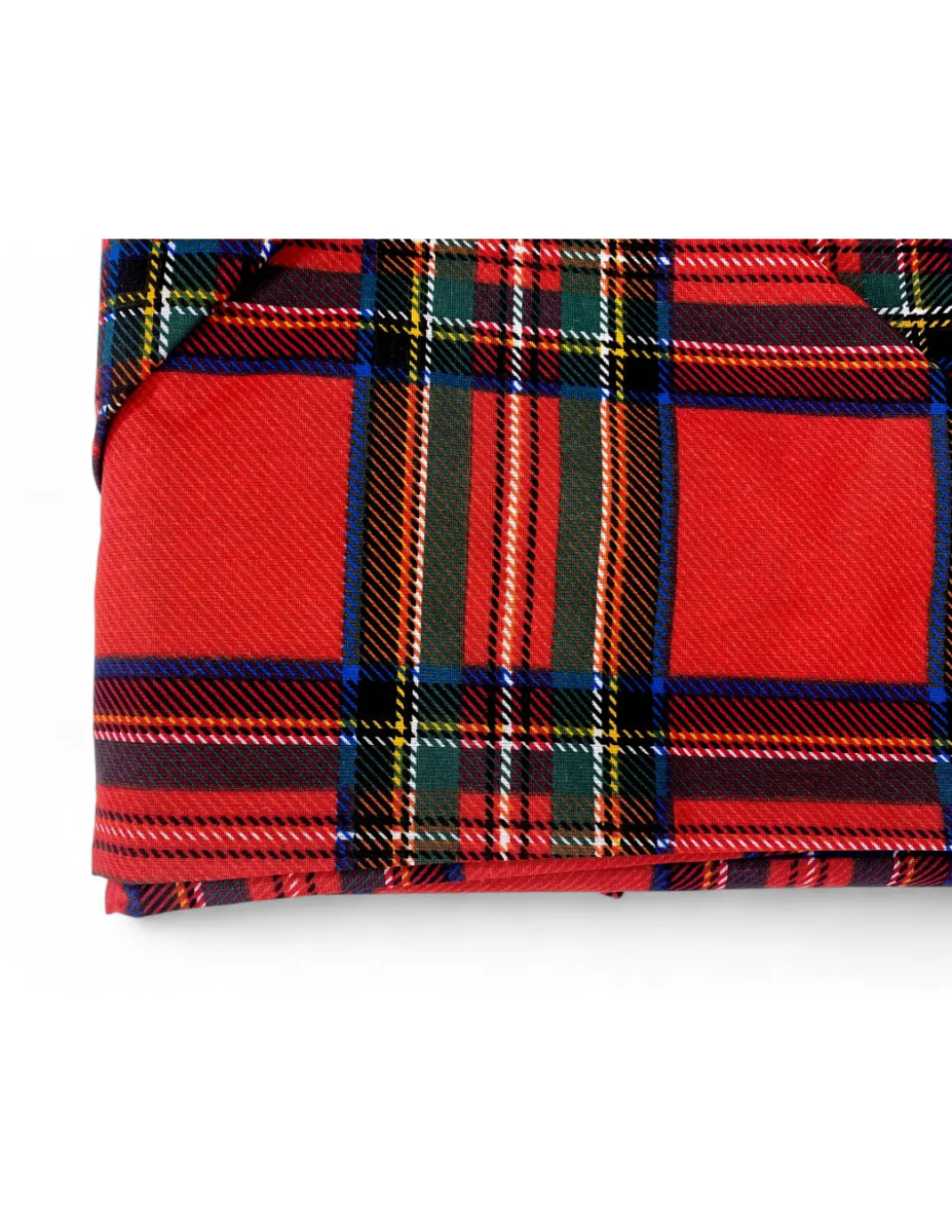 Completo Lenzuola Scozzese Tartan Rosso - Set Letto 100% Cotone Naturale - Caldo, Traspirante, Made in Italy