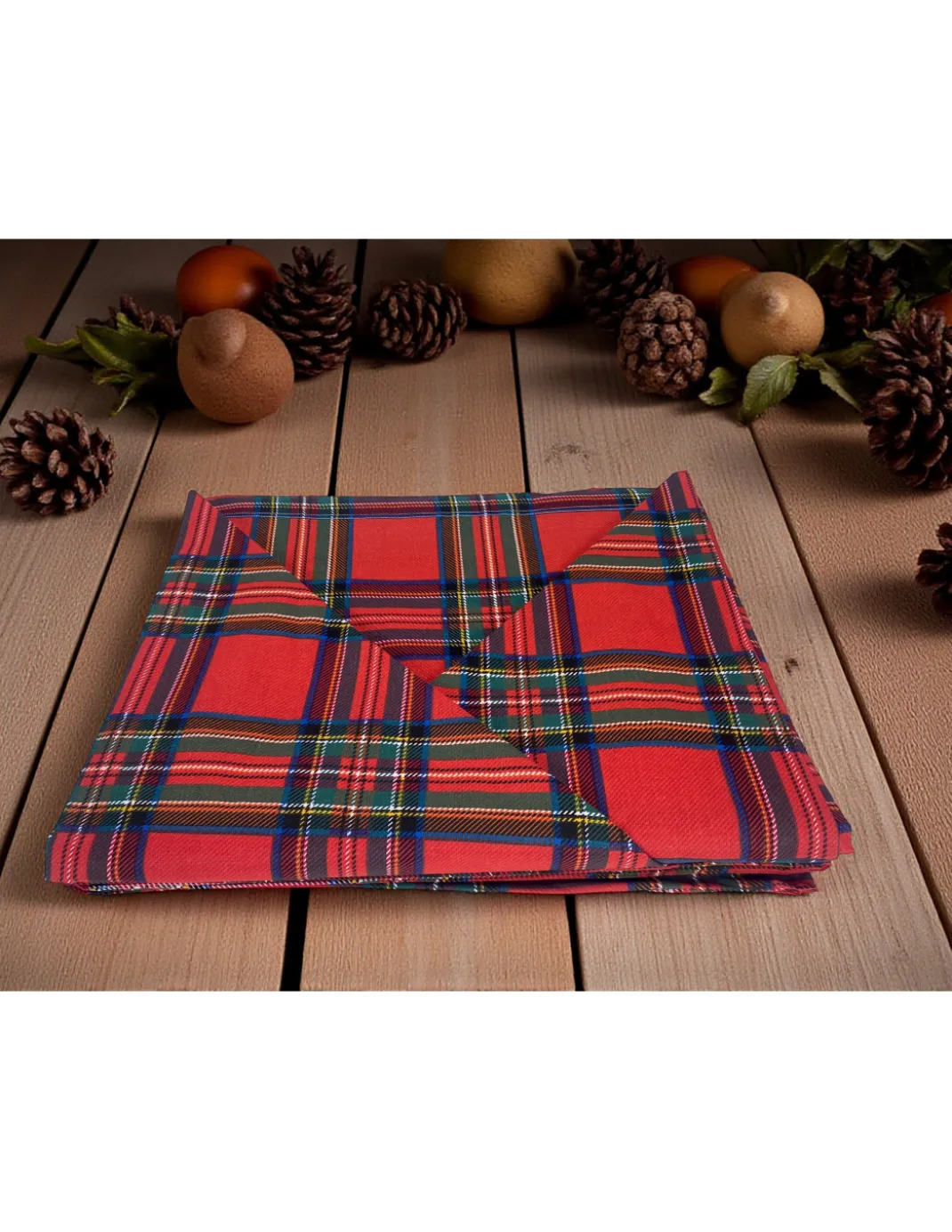 Completo Lenzuola Scozzese Tartan Rosso - Set Letto 100% Cotone Naturale - Caldo, Traspirante, Made in Italy