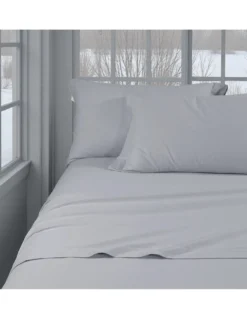 Completo Lenzuolo Invernale Flanella Tinta Unita Grigio – 100% Cotone Felpato, Anti-Pilling, Caldo & Morbido, Made in Italy