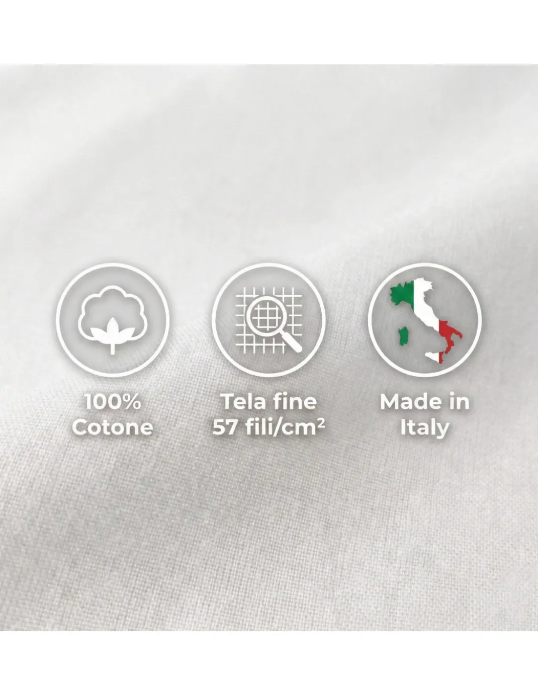 COMPLETO lenzuolo STRONG LENZUOLA tinta unita BIANCO puro COTONE Made in Italy