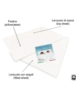 COMPLETO lenzuolo STRONG LENZUOLA tinta unita BIANCO puro COTONE Made in Italy