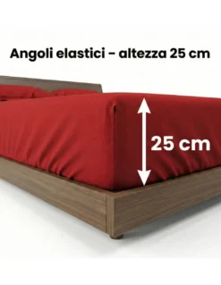 COMPLETO lenzuolo STRONG LENZUOLA tinta unita BORDEAUX puro COTONE Made in Italy