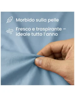 COMPLETO lenzuolo STRONG LENZUOLA tinta unita AZZURRO puro COTONE Made in Italy