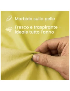 COMPLETO lenzuolo STRONG LENZUOLA tinta unita GIALLO puro COTONE Made in Italy