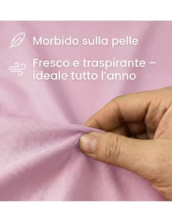 COMPLETO lenzuolo STRONG LENZUOLA tinta unita ROSA puro COTONE Made in Italy