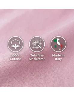 COMPLETO lenzuolo STRONG LENZUOLA tinta unita ROSA puro COTONE Made in Italy