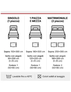 COMPLETO lenzuolo STRONG LENZUOLA tinta unita GRIGIO puro COTONE Made in Italy