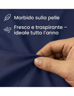 COMPLETO lenzuolo STRONG LENZUOLA tinta unita BLU SCURO puro COTONE Made in Italy