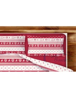 COMPLETO lenzuolo TIROLESE dis. TIROLO in puro cotone Made in Italy