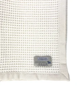Coperta baby lana Merino & Kashmir nido d’ape – anti-pilling, Made in Italy, per culla navicella carrozzina lettino
