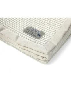 Coperta baby lana Merino & Kashmir nido d’ape – anti-pilling, Made in Italy, per culla navicella carrozzina lettino